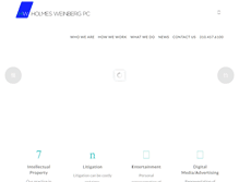 Tablet Screenshot of holmesweinberg.com